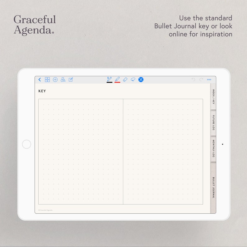 Digital Basic Bullet Journal Goodnotes Planner Minimalist - Etsy