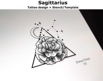 Sagittarius Tattoo Etsy