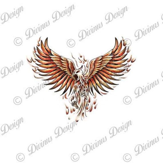 Buy Phoenix Tattoo Design Colored Plus Black and Grey Versions Online in India - Etsy Buy Phoenix Tattoo Design Colored Plus Black and Grey Versions Online in India - Etsy