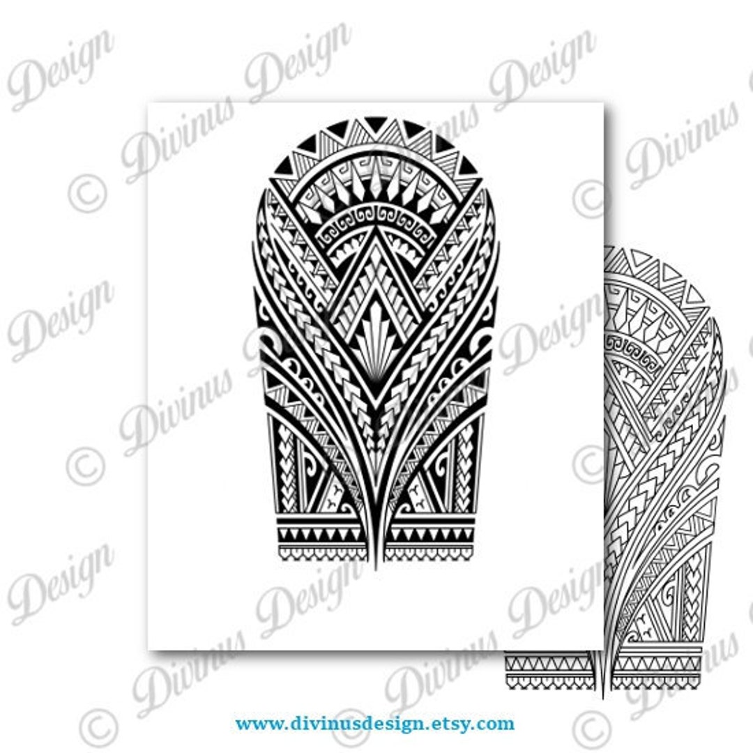 Tribal Polynesian Tattoo Half Sleeve Shoulder to Elbow - Etsy