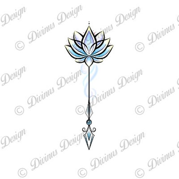arrow-tattoo-designs-arm-outline-lotus-flower-334x500