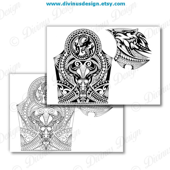 Instant Download Half Sleeve Polynesian Maori Tattoo And Chest Etsy Instant Download Half Sleeve Polynesian Maori Tattoo And Chest Etsy