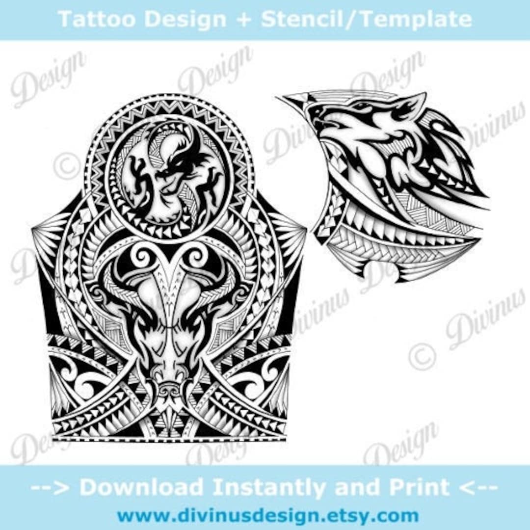 Instant Download Half Sleeve Polynesian/maori Tattoo and Chest - Etsy Instant Download Half Sleeve Polynesian/maori Tattoo and Chest - Etsy