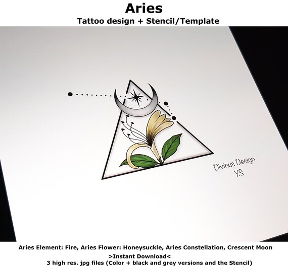 Zodiac: Aries Design Temporary Tattoo