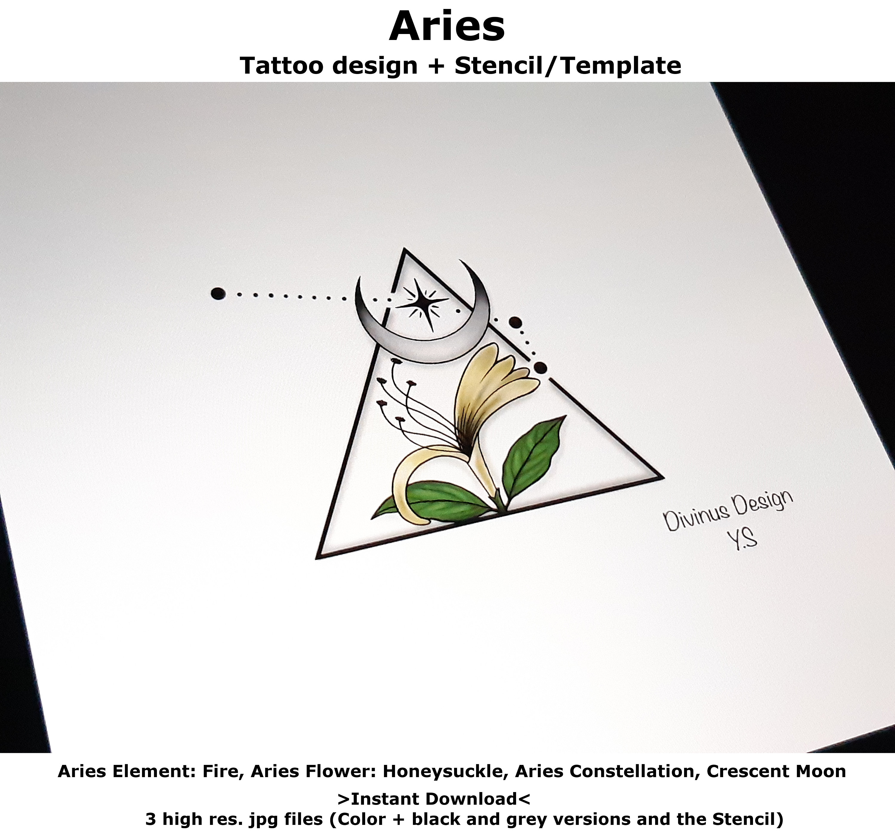 Voorkoms Aries zodiac sign Waterproof Temporary Body Tattoo For Boys and  Girls  Amazonin Beauty
