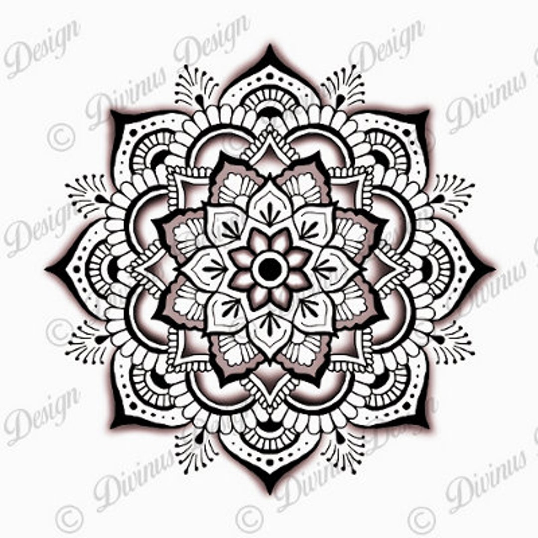 Mandala dotwork tattoo sketch Drawing by Alisa Gornostaeva  Fine Art  America