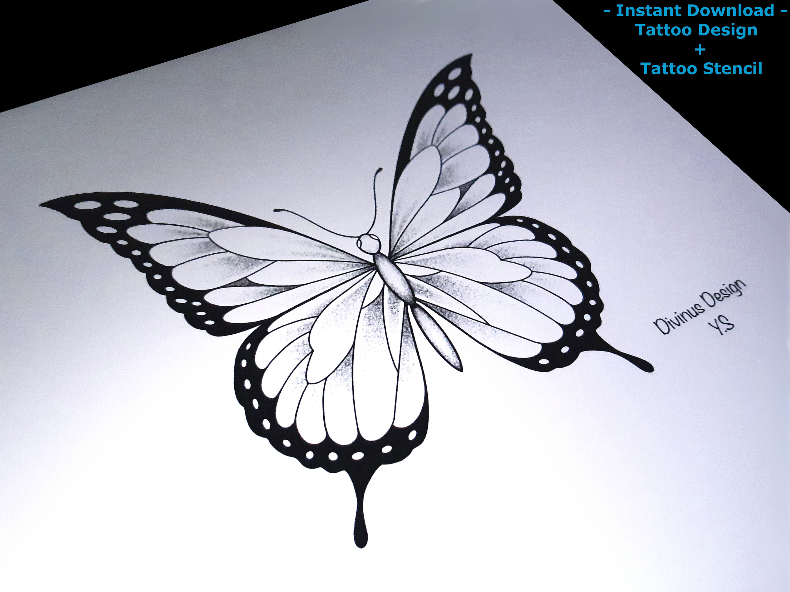 Minimalist Butterfly Tattoo PNG Transparent SVG Vector  OnlyGFXcom