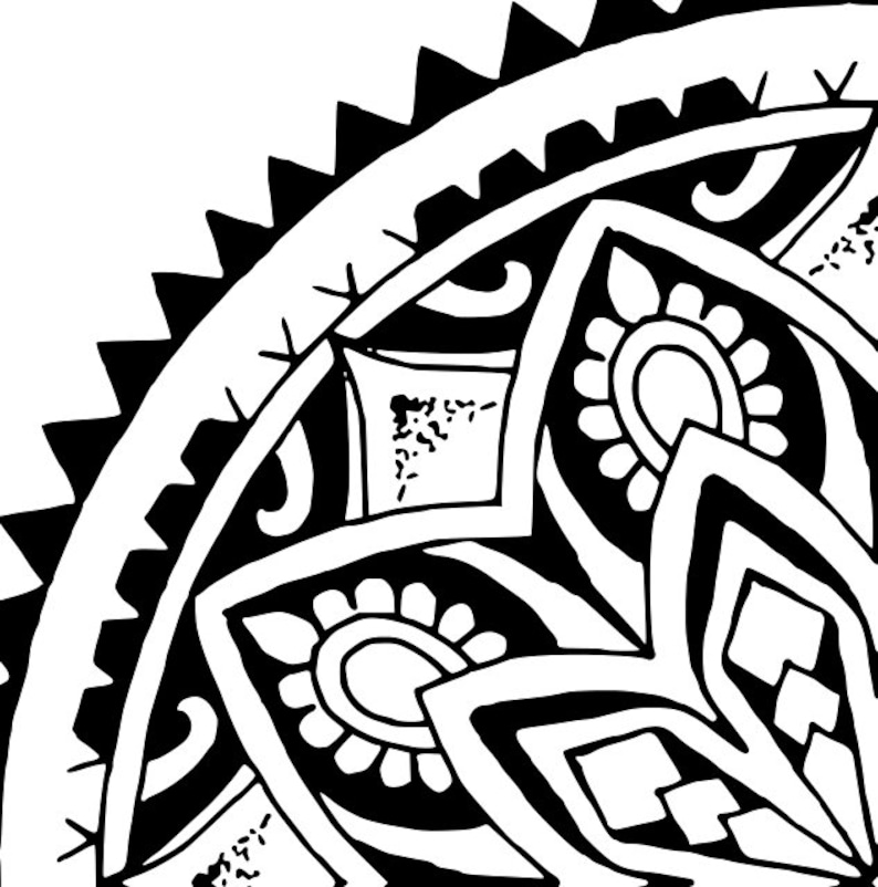 Feminine Polynesian-Maori Mandala Tattoo Design and Stencil | Etsy