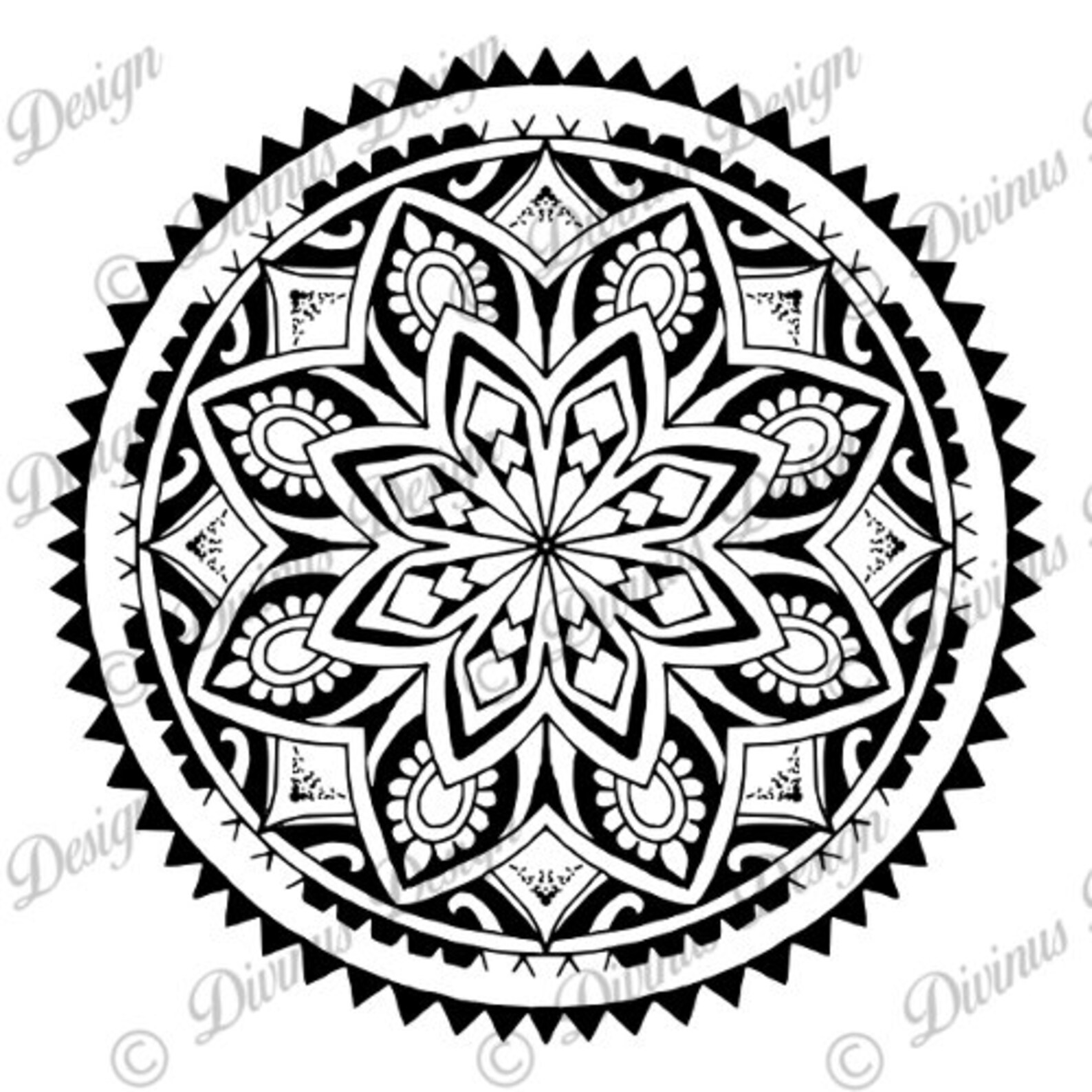 Feminine Polynesian-Maori Mandala Tattoo Design and Stencil | Etsy