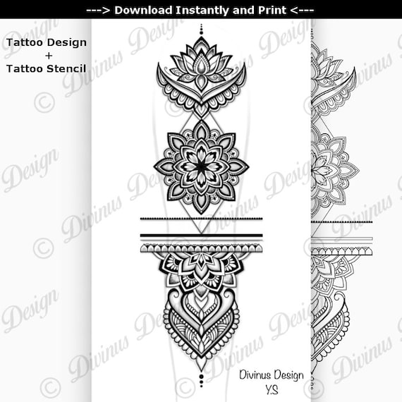 Lexica - Mandala tattoo design, tattoo stencil