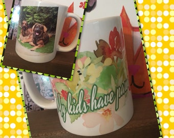 My Kids Have Paws Personalised Photo Mug