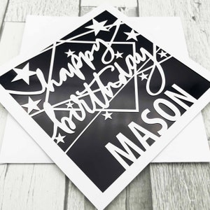 Tarjeta de cumpleaños personalizada, regalo para él, tarjeta de cumpleaños para él, hijos, tarjeta de cumpleaños, regalo de cumpleaños para papá, tarjetas hechas a mano XOXO DESIGNS UK