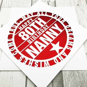 Personalisierte 80. Geburtstagskarte Personalisierte 80. Geburtstagskarte Für Ihn Ihr Grußkarte Papierschnitt 80. Geburtstagskarte Lasercut 80. Geburtstagsgeschenk