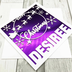 Gepersonaliseerde kerstkaart Merry Xmas Card Kerstcadeau voor hem Kerstkaarten voor haar Seizoensgebonden wenskaart Kerstcadeau voor vrouwen