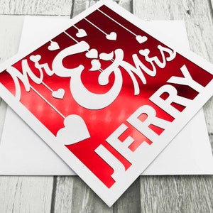 Personalised Wedding Card Congratulations Personalised Papercut Wedding Day For Newlyweds Greeting Card Wedding Anniversary Card