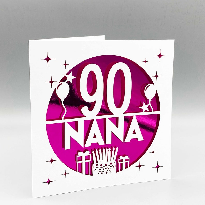 Personalised 60th Birthday Card For Women Custom 60th Birthday Card For Men 60th Greeting Card Papercut 60th Birthday Lasercut 60th Gift Pink Mirror
