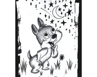 Chipmunk Art Print Disney Poster Birthday Gift For Him Artwork For Walls Art Deco Birthday Gift For Her Cartoon Art Poster Artwork Prints