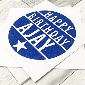 Carte d'anniversaire personnalisée, carte de joyeux anniversaire, carte d'anniversaire, anniversaire de maman, anniversaire de papa, fait main, découpé au laser, XOXO DESIGNS UK
