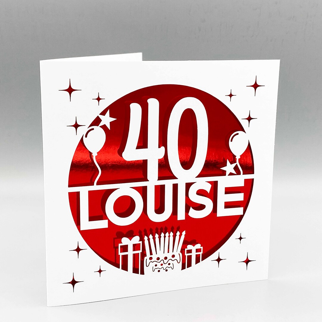 Personalised 40th Birthday Card For Her Custom 40th Birthday Card For personalised-40th-birthday-card-for-her-custom-40th-birthday-card-for