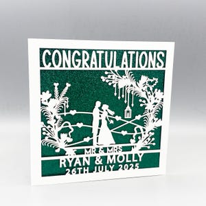 Personalised Wedding Card Congratulations Personalised Papercut Wedding Day For Newlyweds Greeting Card Wedding Anniversary Card
