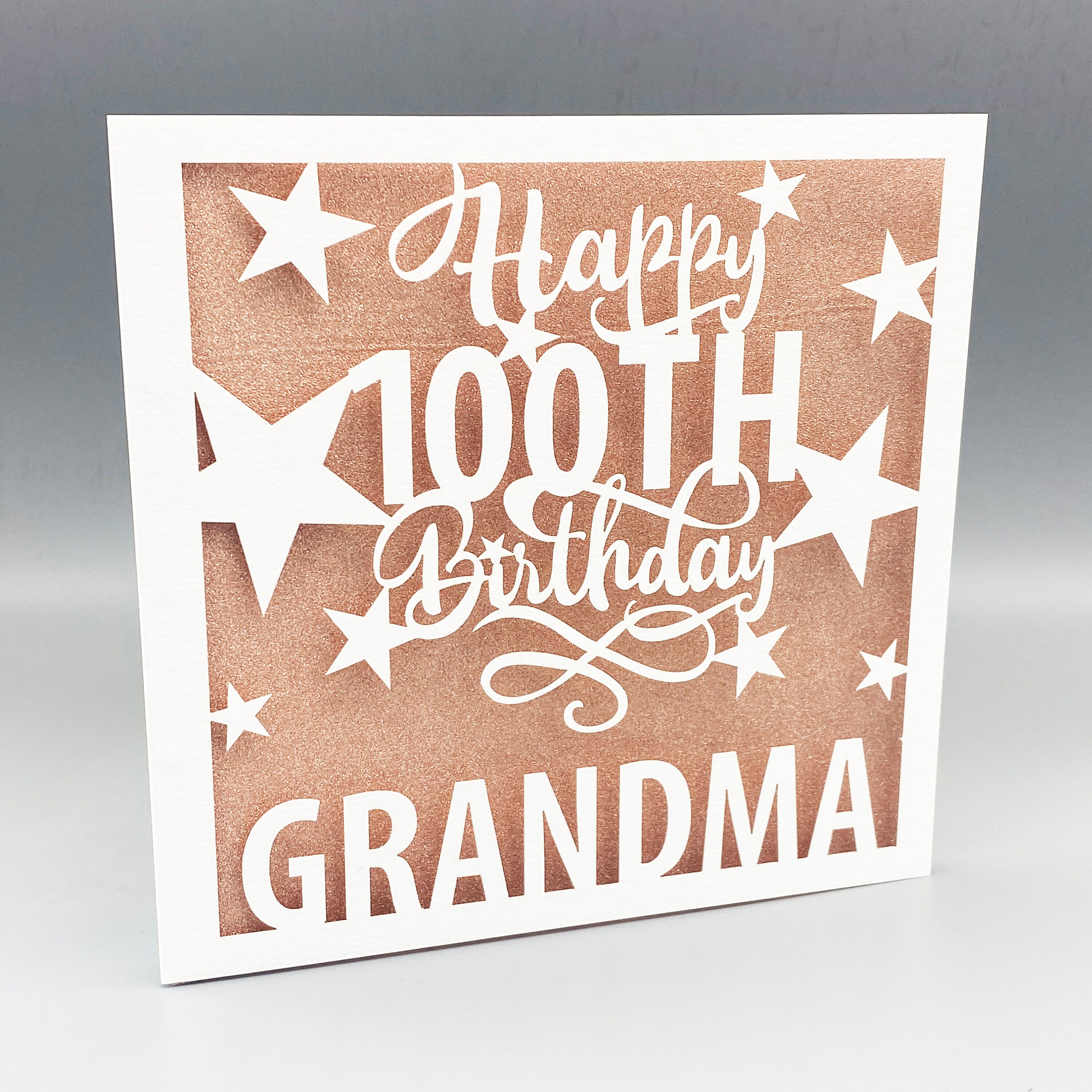 Personalised Laser Cut 100th Birthday Card - Etsy