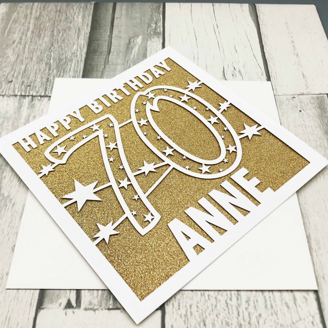 Personalised 70th Birthday Card for Women Custom 70th Birthday - Etsy