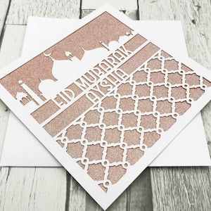 Gepersonaliseerde Eid Mubarak-kaart, Ramadan Mubarak-kaart, Eid Mubarak-cadeau, Eid-kaarten, Eid-cadeau, luxe Eid-kaarten, islamitische kaarten, islamitisch cadeau