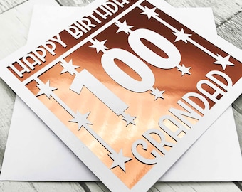 Personalised Laser Cut 100th Birthday Card