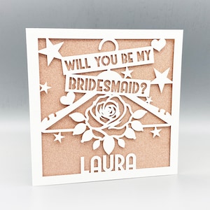 Personalised Bridesmaid Card Congratulations Bridesmaid Gift Personalised Bridesmaid Card Wedding Bridesmaid Wedding Gift For Friend