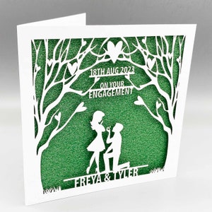 Gepersonaliseerde verlovingskaart, verlovingskaart voor zoon, verlovingskaart voor stel, verlovingskaart voor beste vriend, verlovingskaart Gefeliciteerd
