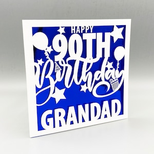 Carte personnalisée du 90e anniversaire, carte du 90e anniversaire pour lui, carte du 90e anniversaire pour elle, carte du 90e anniversaire pour maman, carte du 90e anniversaire
