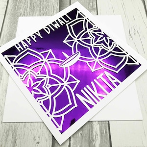 Gepersonaliseerde Diwali Card, Diwali Gift, Diwali Craft, Happy Diwali Card, Diwali Card voor vriend, Diwali Card voor familie
