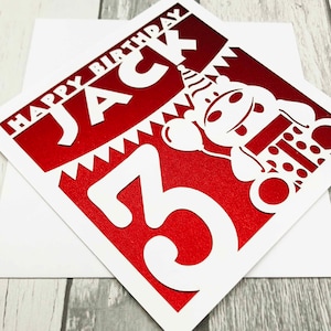 Carte personnalisée 3e anniversaire, 3e carte d'anniversaire fille, 3e carte d'anniversaire garçon, 3e carte d'anniversaire, 3e cadeau d'anniversaire, 3e anniversaire petit-fils