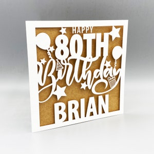 80er Geburtstagskarte Personalisierte 80er Geburtstagskarte Personalisierte 80er Geburtstagskarte Personalisierte 80er Geburtstagskarte Lasercut Geschenk 80er