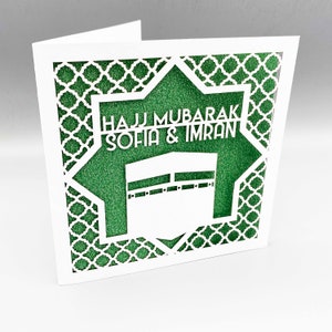 Cartão personalizado hajj mubarak ramadan mubarak cartão hajj mubarak presente para ele cartão hajj para seu presente hajj eid cartões islâmicos presente islâmico