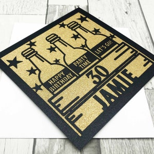 Carte d'anniversaire personnalisée 30e, 50e, 40e, 70e, 80e, 90e, 100e, pour femme homme, Carte d'anniversaire personnalisée pour les 30 ans, 30e édition Papercut, 30e cadeau d'anniversaire