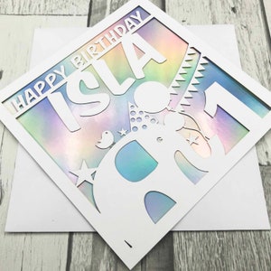 Personalisierte 1. Geburtstagskarte, 1. Geburtstagskarte Mädchen, 1. Geburtstagskarte Junge, 1. Geburtstagskarte, 1. Geburtstagsgeschenk, 1. Geburtstag Enkelkind