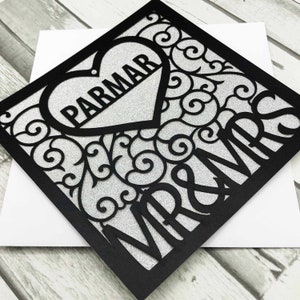 Personalised Wedding Card Congratulations Personalised Papercut Wedding Day For Newlyweds Greeting Card Wedding Anniversary Card