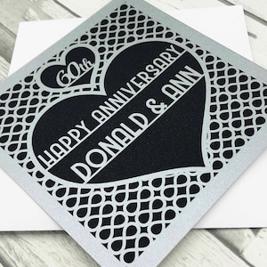 Carte personnalisée du 60e anniversaire, carte d'anniversaire pour mari, carte d'anniversaire pour femme, carte d'anniversaire pour maman et papa
