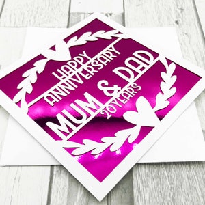 Personalisierte Jubiläumskarte, Jubiläumskarte für Ehemann, Jubiläumskarte für Frau, Jubiläumskarte für Mama und Papa
