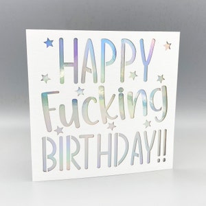 Happy Ficken Geburtstagskarte für ihn ihre Grußkarte handgemachte Geburtstagskarte 40.30.21.18.Feier Geschenk für Freund Geschenk für Sie