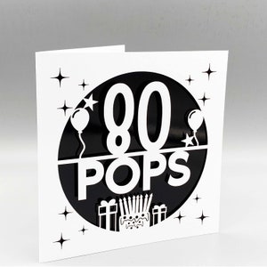 Personalisierte 80. Geburtstagskarte Personalisierte 80. Geburtstagskarte Für Ihn Ihr Grußkarte Papierschnitt 80. Geburtstagskarte Lasercut 80. Geburtstagsgeschenk