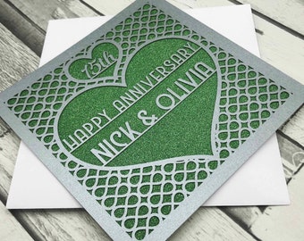 Personalised 15th Anniversary Card, Anniversary Card For Husband, Anniversary Card For Wife, Anniversary Card For Couple