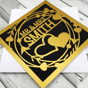 Personalised Wedding Card Congratulations Personalised Papercut Wedding Day For Newlyweds Greeting Card Wedding Anniversary Card
