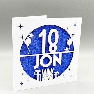 Personalised 18th Birthday Card Custom 18th Birthday Card For Him Her Greeting Card Papercut 18th Birthday Card Lasercut 18th Birthday Gift
