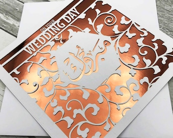 Islamische Hochzeitskarte | Personalisierte Muslimische Hochzeitskarte | Nikkah Mubarak Glückwünsche Karte | Luxus Laser Cut Hochzeitsgeschenk