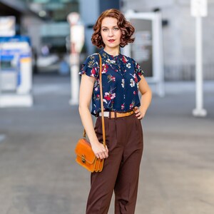 Pantalones estilo vintage de los años 40 en marrón chocolate | Etsy México