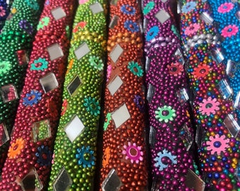 Wholesale Lot of 50 pc Multi Color Useful Writing Pen, Rajasthani Arts Office Table Decor Pen,Home Decor Pens Indian Decorative Arts