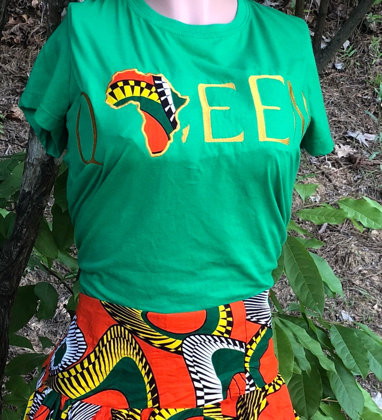 Women’s ankara T-shirt African print shirt Queen | Etsy