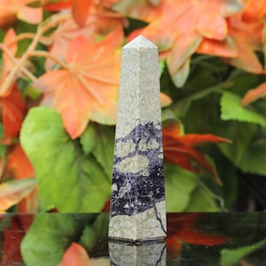 Natural 140MM Picasso Jasper Tower Healing Charged Metaphysical Home Decoration Crystal Obelisk Tower
